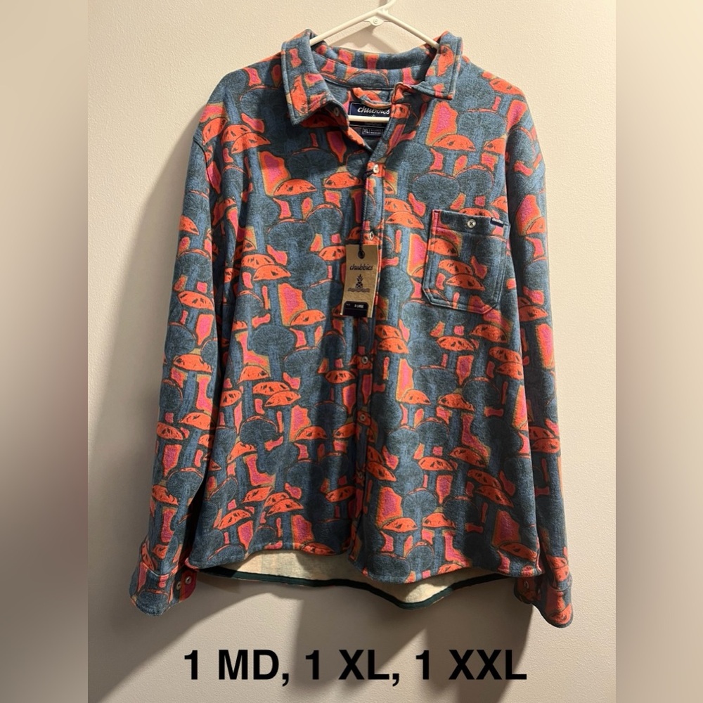Chubbies Men's Vibrant Mushroom Button Shirt New With Tags